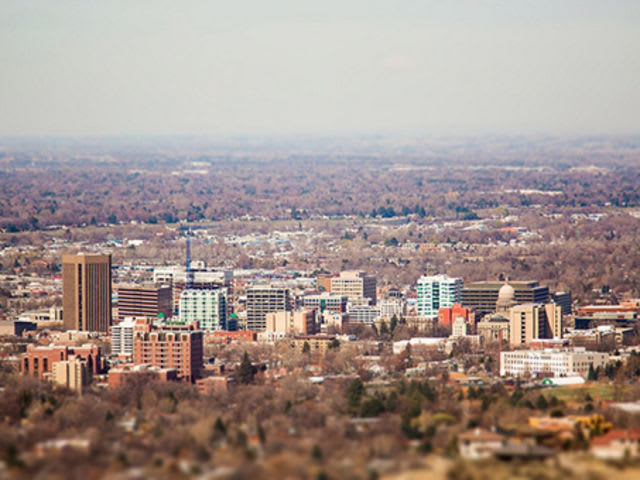 Idaho! Boise is home to 214,237 people. Des Moines has 207,510 residents.