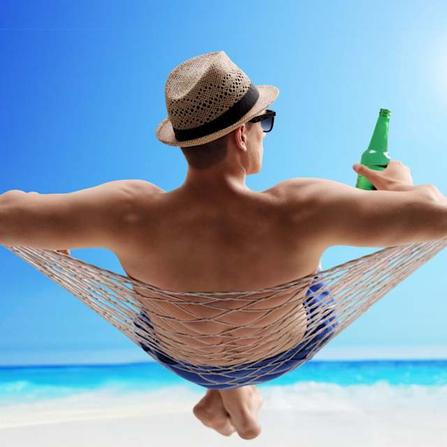Sitting on a beach, sipping a Pina Colada 