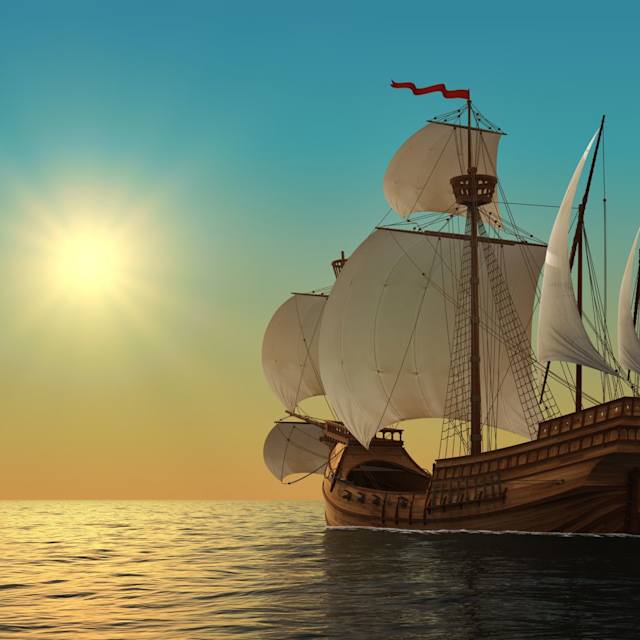A big sailing ship
