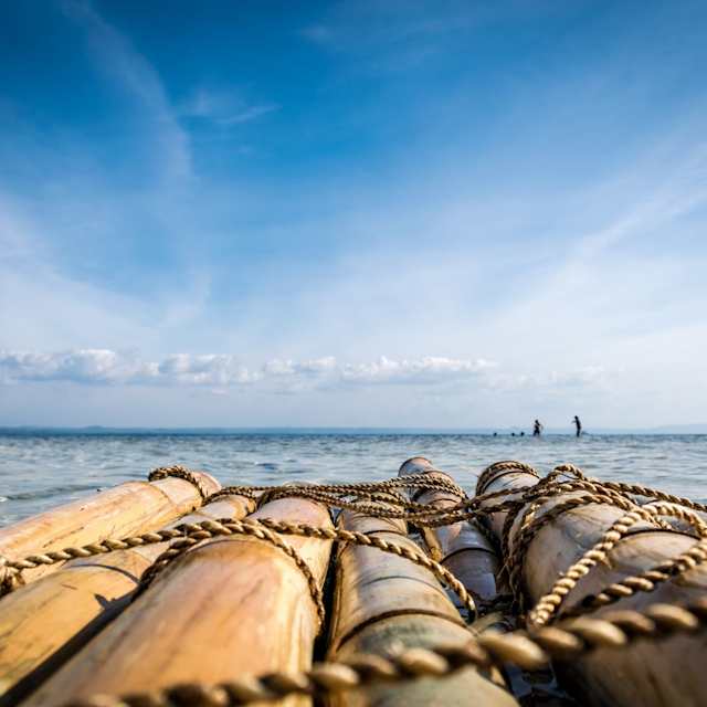 Wooden raft