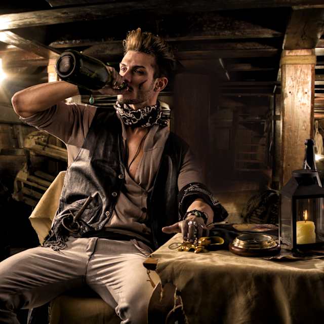 Rum, a sword, and my loyal crew