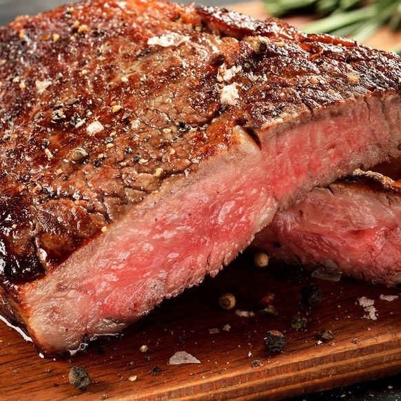 Fairly small servings of meat.