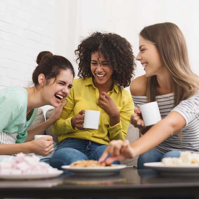 Invite your friends over to talk about everything going on in your lives