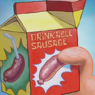 Drinkable sausage