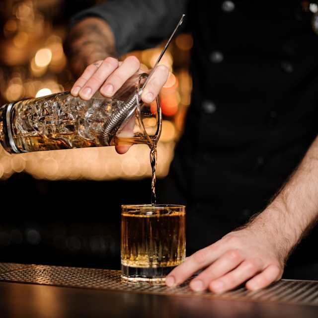 At a bar