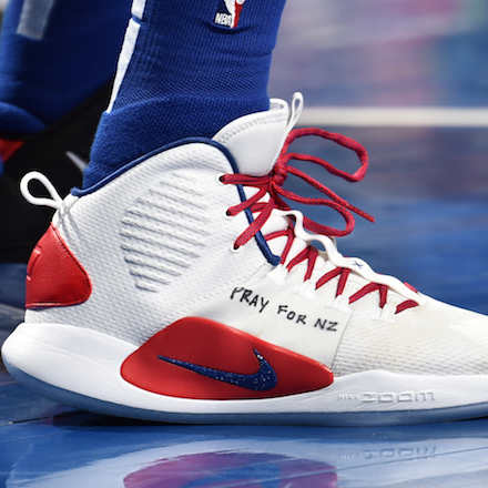 nba players writing on shoes