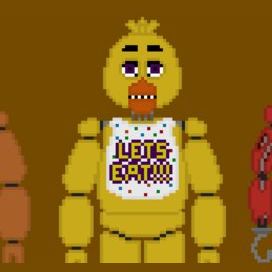 Withered chica pixel art