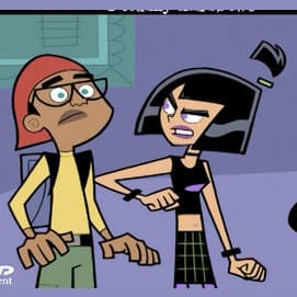 A gothic girl and a nerdy boy