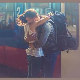 With a hug