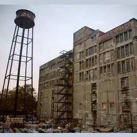 An abandoned warehouse.