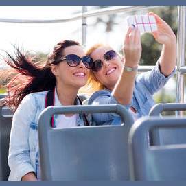 An open top bus