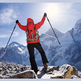 Climbing a mountain