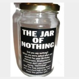Empty package, box, or jar