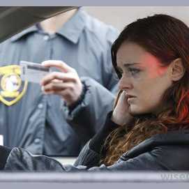 Getting caught committing a crime.