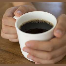 After a cup of coffee in the morning