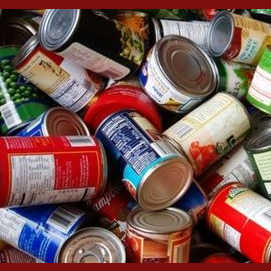 Two cans of food