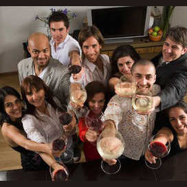 At home with friends and family