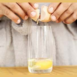 Raw egg shake