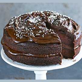 He's baking a chocolate cake especially for you