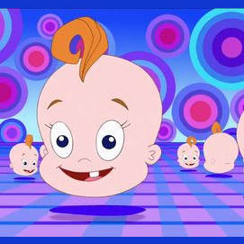 The giant floating baby head