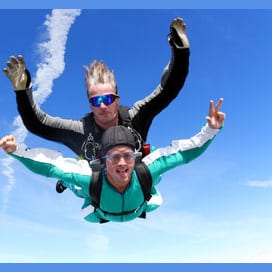Gone skydiving