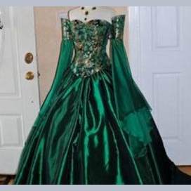 Gown with long sleeves