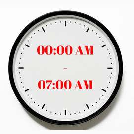 00:00 AM  - 07:00 AM