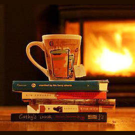 Reading by a fire