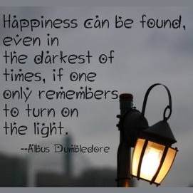 Happiness is always around if the light is on