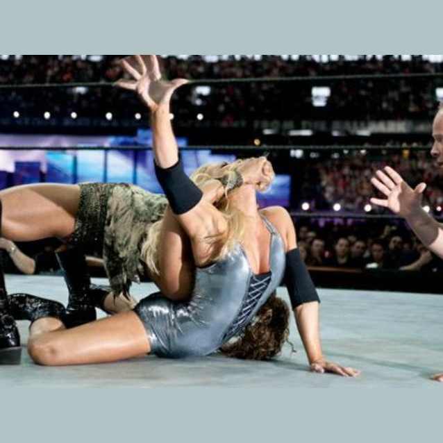 Silver & Black Lace Up Bodysuit - Wrestlemania 19