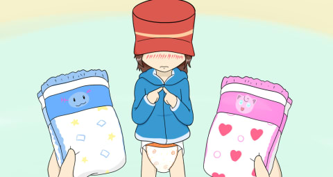 Lady with Erotic Preference for Diapers