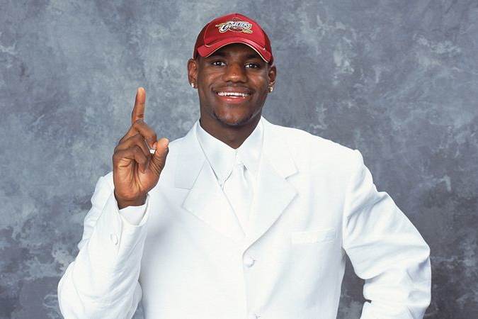 lebron james draft pick number