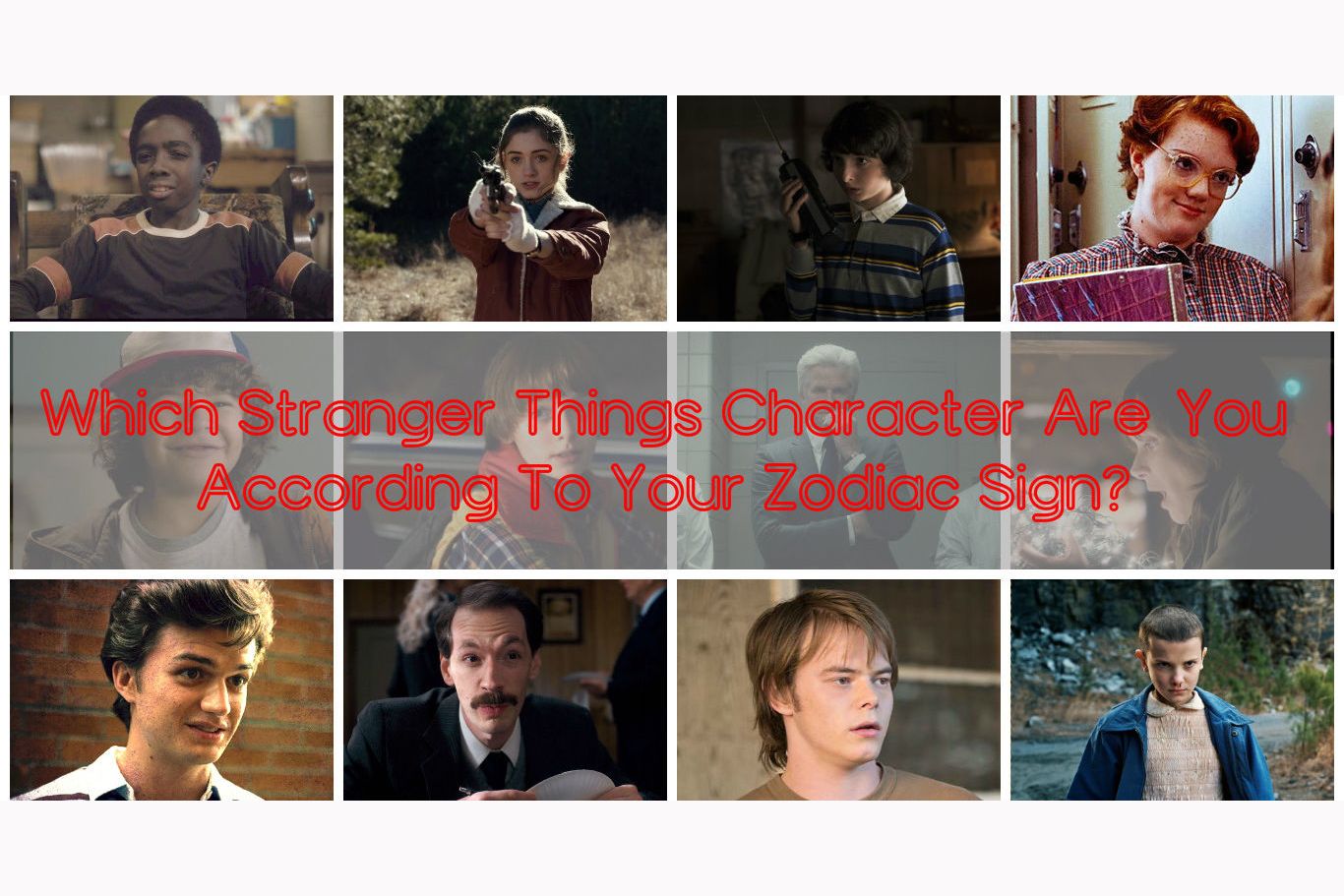 Stranger things what character are you