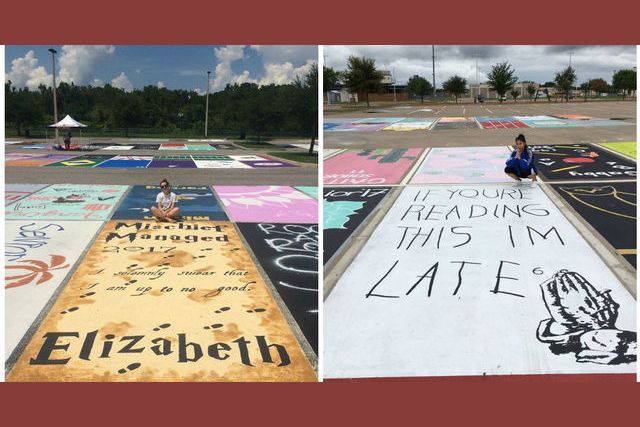 These High School Seniors Painted Their Parking Spaces And It's Pretty ...