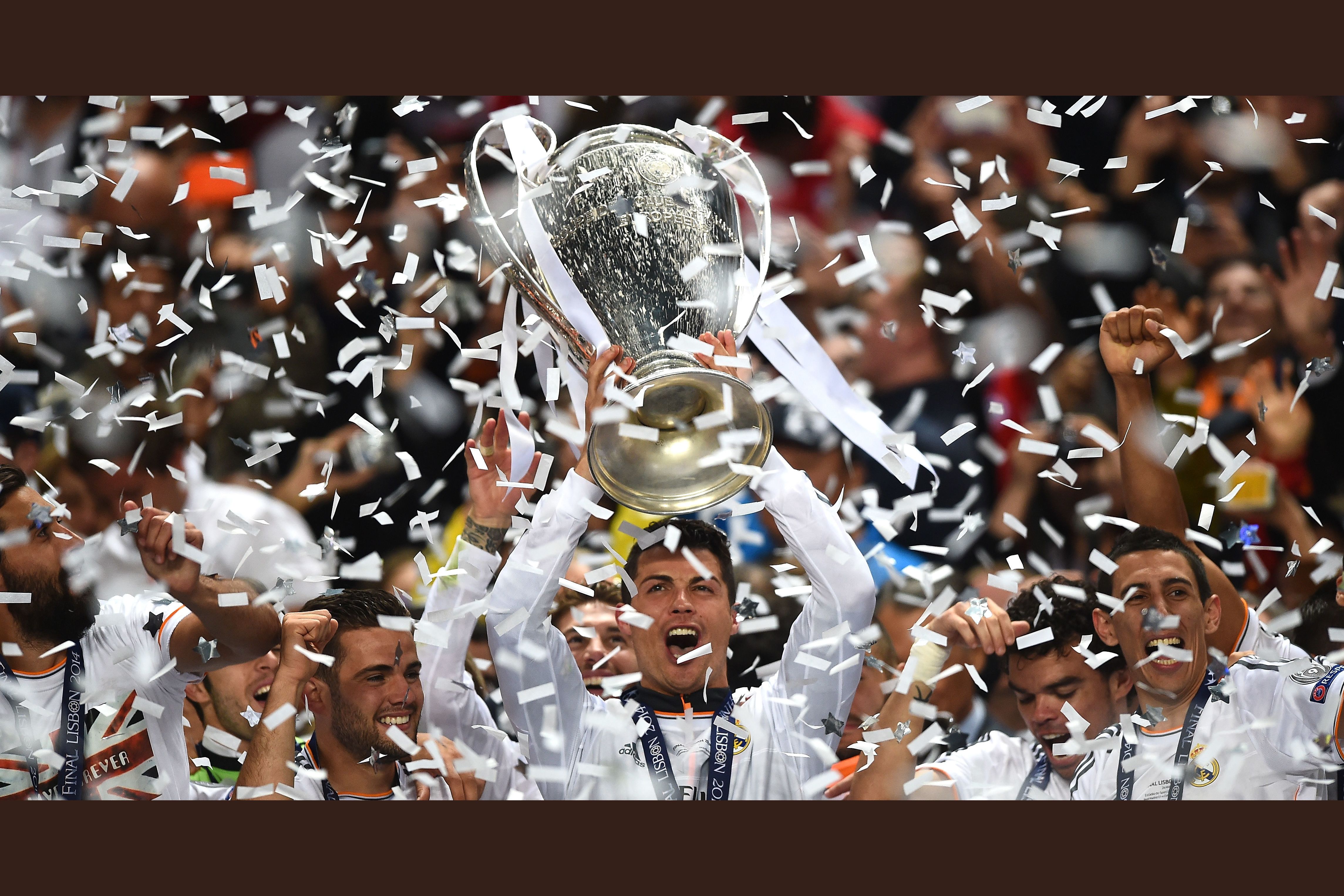 Football final. Реал Мадрид 2014 лига чемпионов. Cristiano Ronaldo Кубок Лиги чемпионов Реал. Финал Лиги чемпионов 2014 Роналду. Обои Реал Мадрид лига чемпионов.
