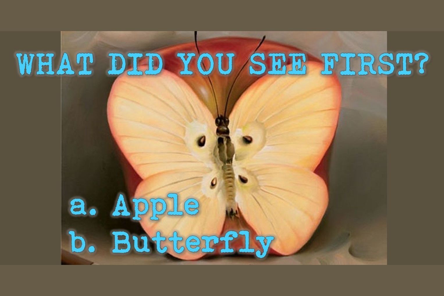 Liking what you see. What do you see first - personality Test. What did you see first. Яблоко или бабочка тест. Personality Test Butterfly.