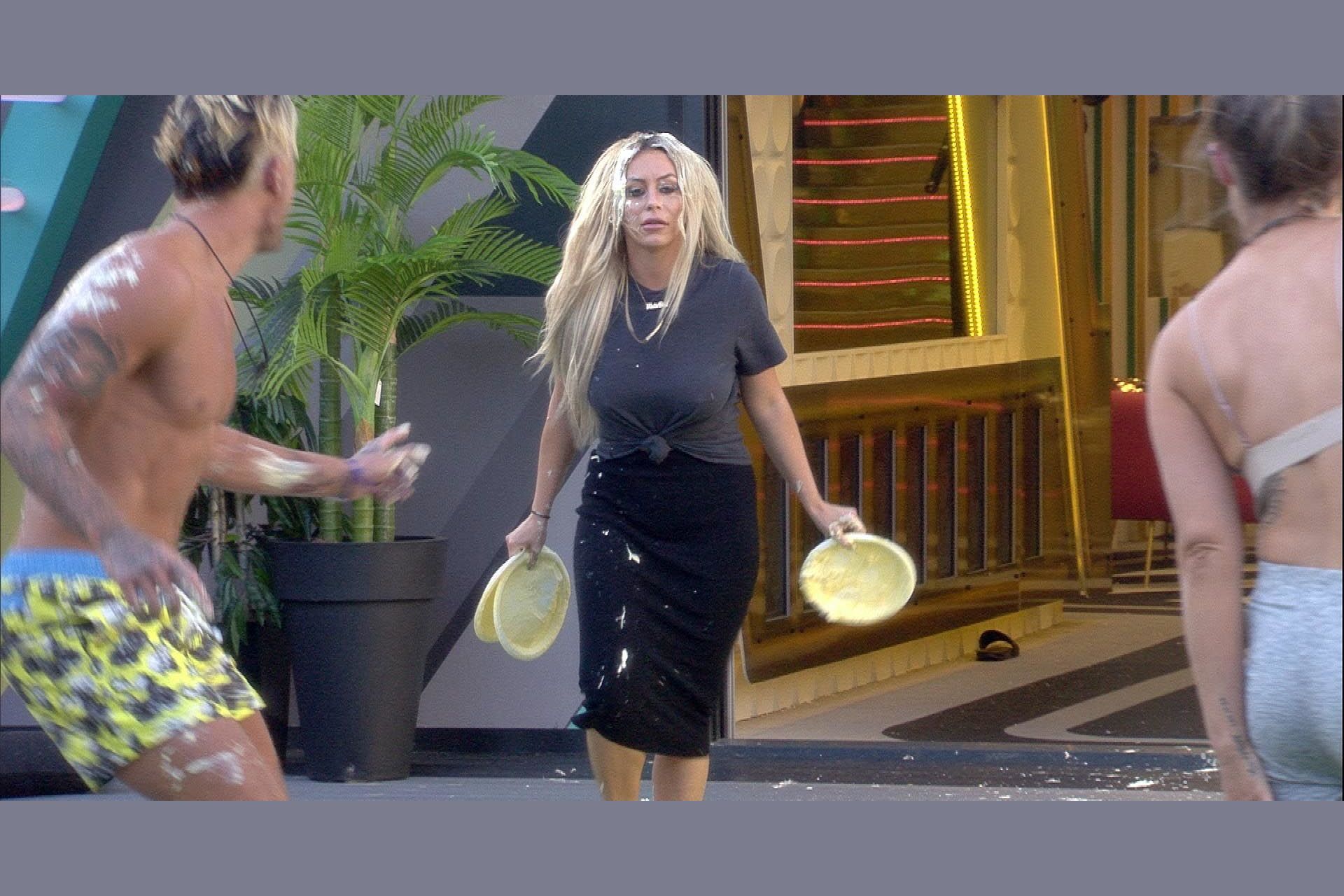 Celebrity Big Brother pie fight