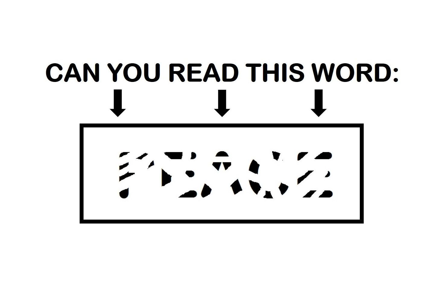 Read these word. Only people with High IQ can Clear all the Blocks.