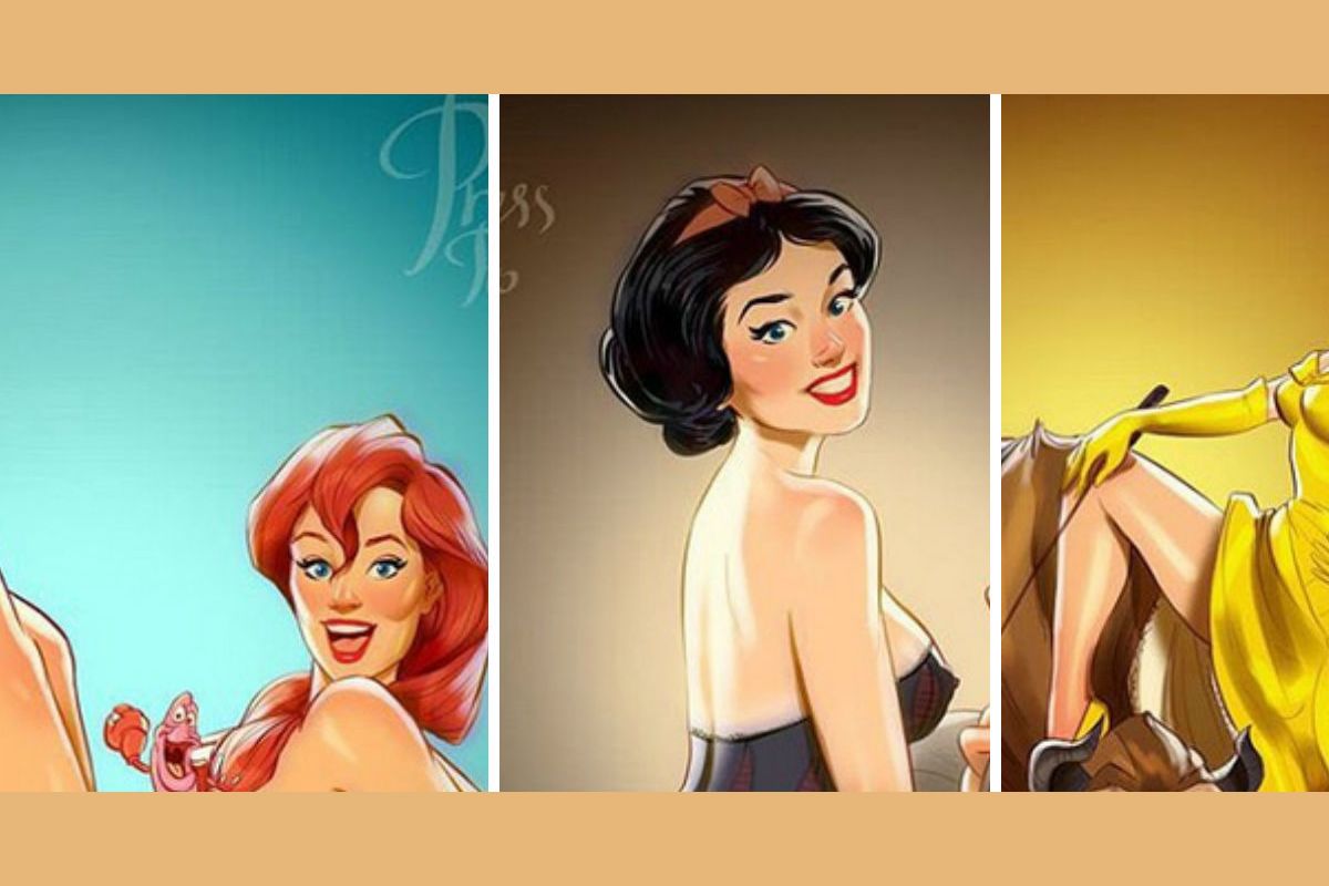 Proibido para menores: artista transforma princesas da Disney em pin-ups  sensuais