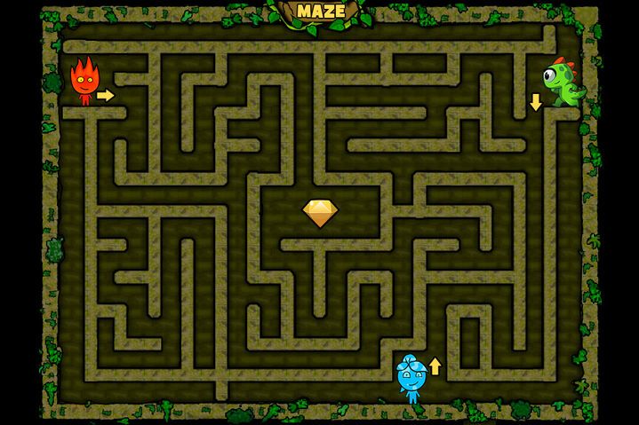 Fireboy and WaterGirl Maze • COKOGAMES