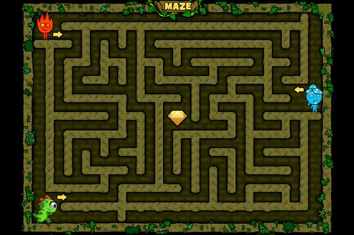 Fireboy and WaterGirl Maze • COKOGAMES