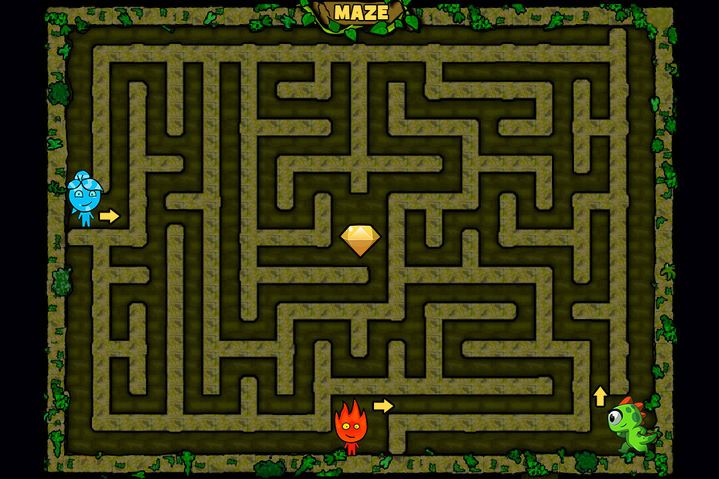 Fireboy and WaterGirl Maze • COKOGAMES