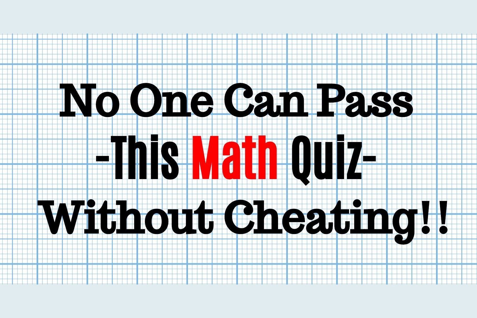 Tricky Math Quiz Questions And Answers