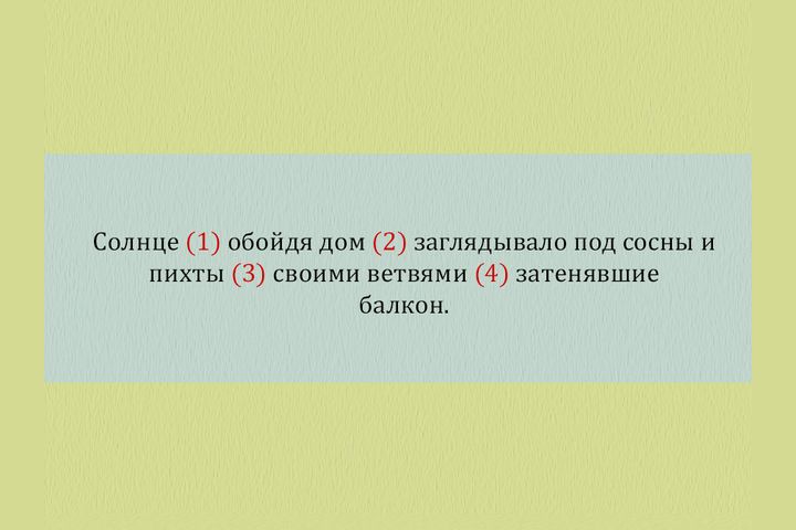 Солнце обойдя дом заглядывало под сосны и пихты своими ветвями затенявшие балкон