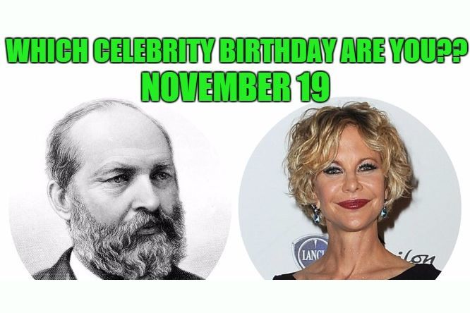 November 19: Which Celebrity Birthday Are You?