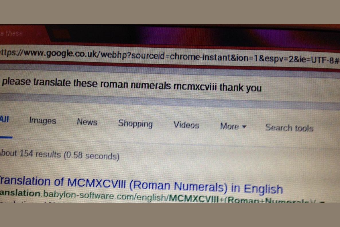 MCMXCVIII какое число