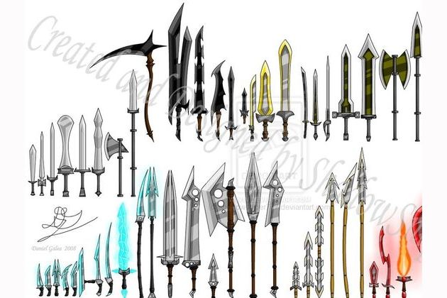 Scifi Swords By Kalephrex  Anime Weapons  Free Transparent PNG Clipart  Images Download