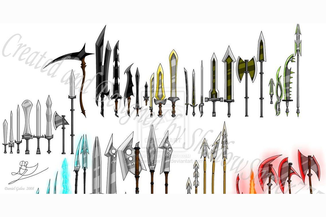 Sci-fi Swords By Kalephrex - Anime Weapons - Free Transparent PNG Clipart  Images Download