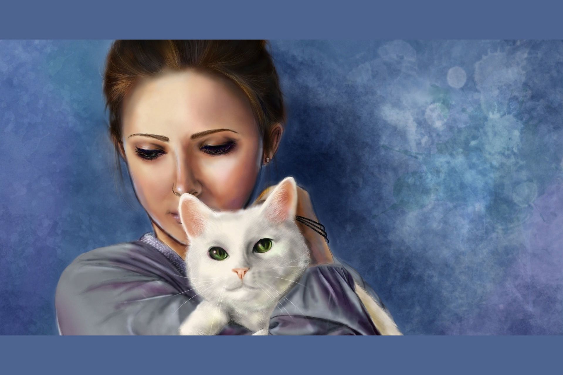 Картинка девушка с кошкой. Девушка с котом. Красивая девушка с кошкой. Девушка с кошкой арт. Кошка девочка.