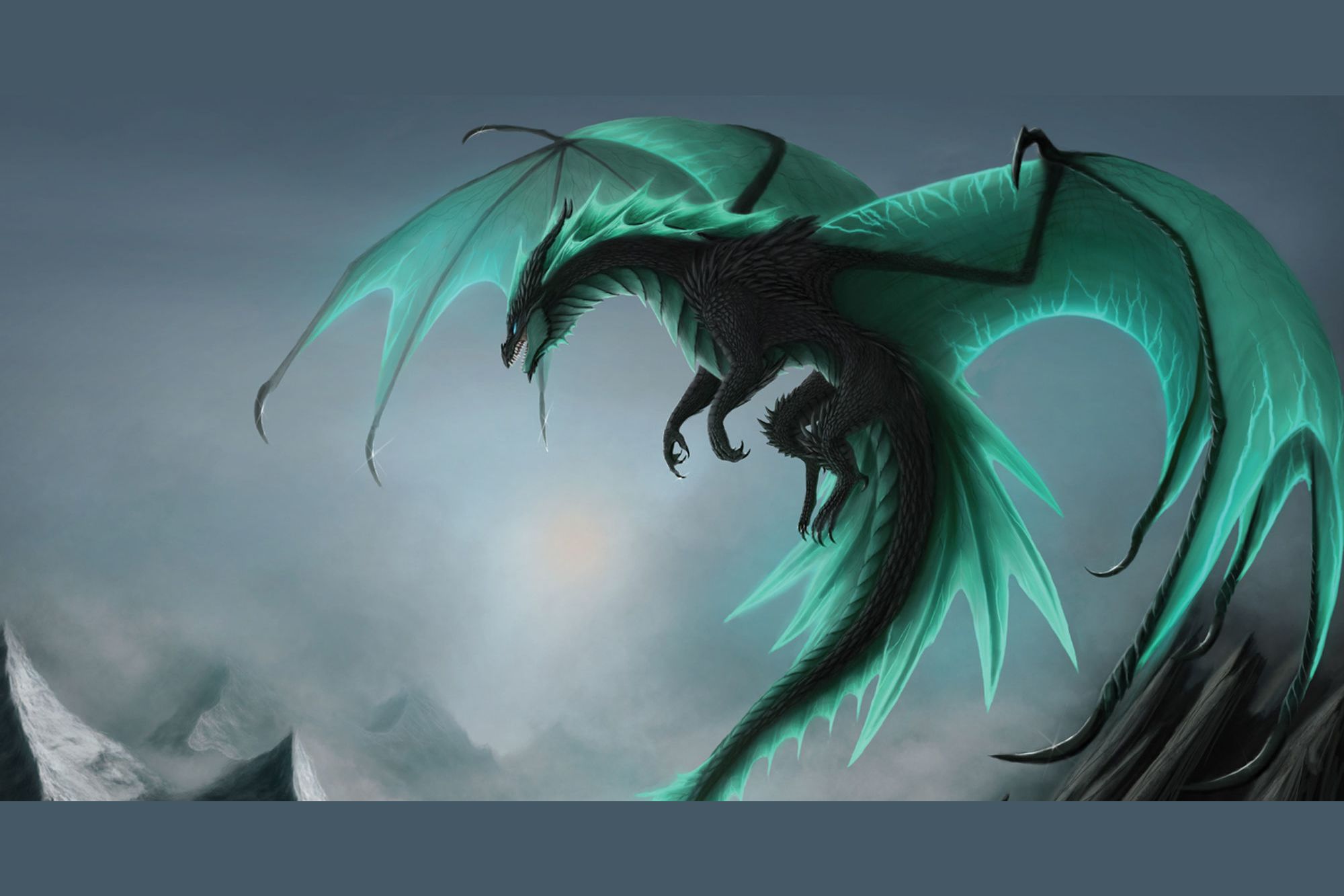 Зеленый дракон фэнтези